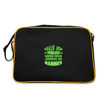 Cadeau pour Hannes - Sac Retro - noir/or - Dos