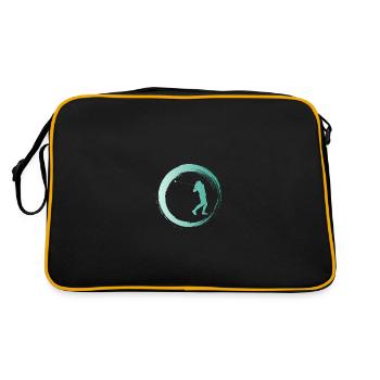 Sporty Hobby Leidenschaft Hammerwurf - Retro Tasche - Schwarz/Gold - Hinten