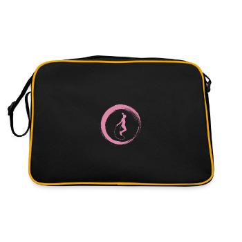 Sporty Hobby Leidenschaft Seilspringen - Retro Tasche - Schwarz/Gold - Hinten