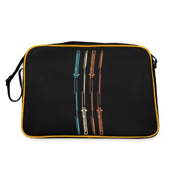 Samurai Japan Katana Ninja Sword rétro vecteur 3 - Sac Retro - noir/or - Dos