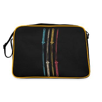 Samurai Japan Katana Ninja Sword rétro vecteur 3 - Sac Retro - noir/or - Dos