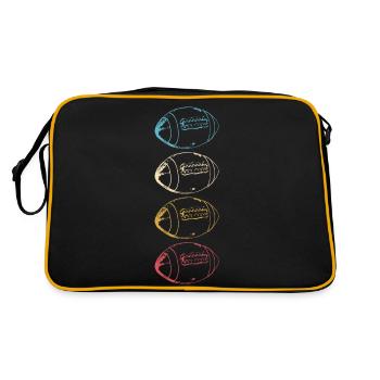American Football American Vector Pride - Sac Retro - noir/or - Dos