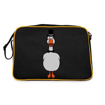 Sir Monokel Brille Gans - Retro Tasche - Schwarz/Gold - Hinten