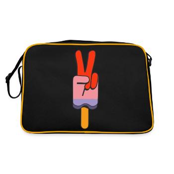 Popsicles Peace Sign Peace - Retro Bag - black/gold - Back