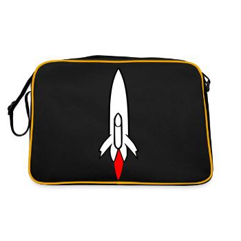 Vecteur de vol spatial spatial de fusée spatiale - Sac Retro - noir/or - Dos
