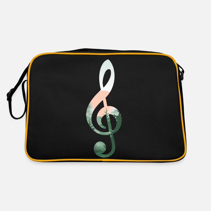 Treble Clef Landscape Retro Bag