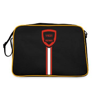 Fussballverein Reims - Retro Tasche - Schwarz/Gold - Hinten