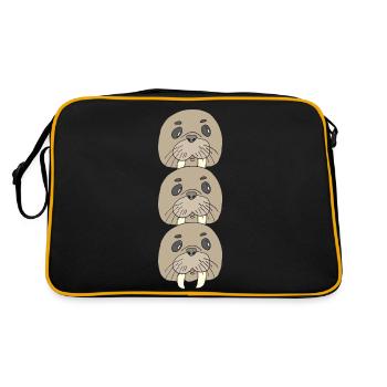 Walrus Triple Pack - Retro Bag - black/gold - Back
