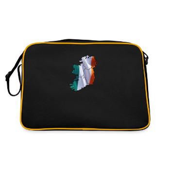 Ireland flag mapped - Retro Bag - black/gold - Back