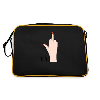 doigt d’honneur demoiselle - Sac Retro - noir/or - Dos