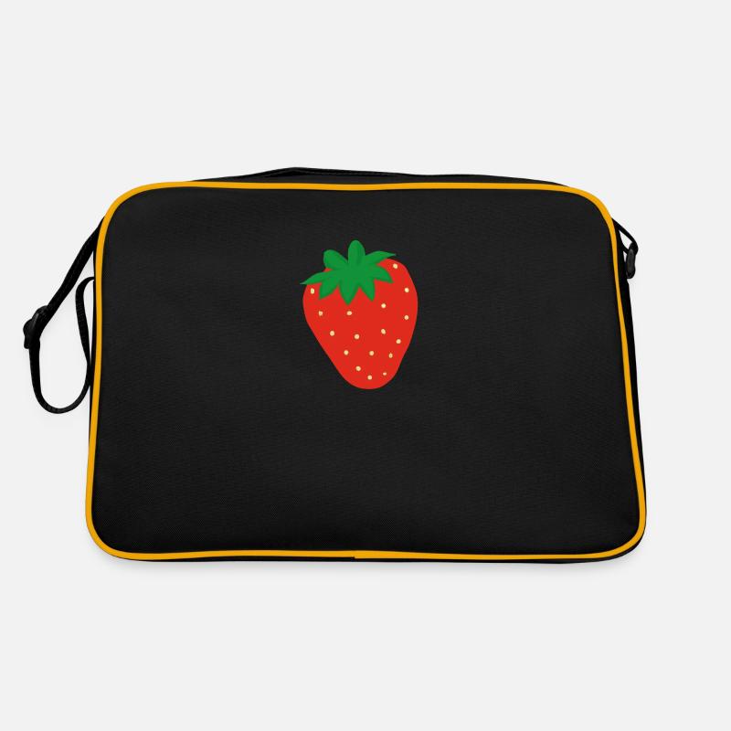 Erdbeere Illustration Geschenkidee Retro Tasche