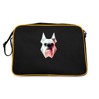 Polygon Design Bulldog tête d’animal colorée - Sac Retro - noir/or - Dos