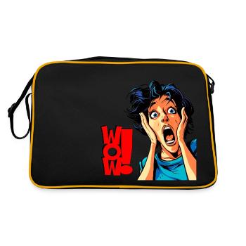 Scream WOW - Retro Bag - black/gold - Back