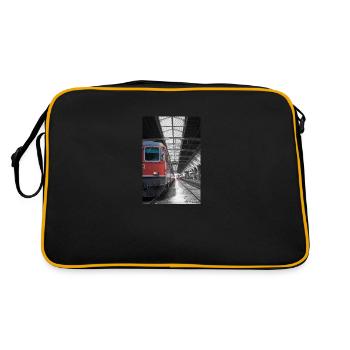 Train 1 - Retro Tasche - Schwarz/Gold - Hinten