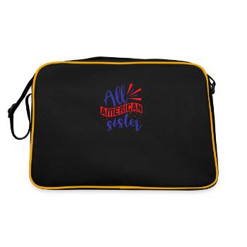 All american sister - Retro Bag - black/gold - Back