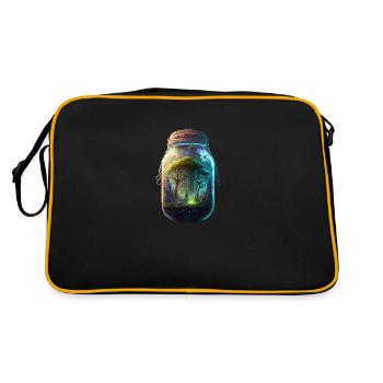 A magical forest in a glass - Retro Bag - black/gold - Back