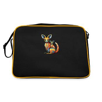Australien - Känguru - Retro Tasche - Schwarz/Gold - Hinten