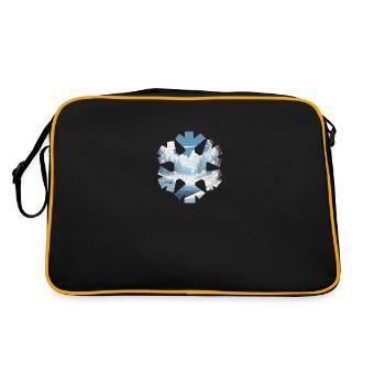Winterwunderland Naturblick - Retro Tasche - Schwarz/Gold - Hinten