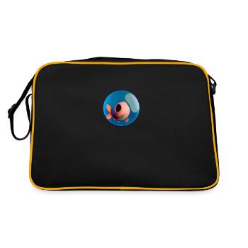 Strange form in an aquarium - Retro Bag - black/gold - Back