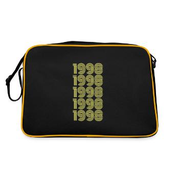 Jahr 1998 - Retro Tasche - Schwarz/Gold - Hinten