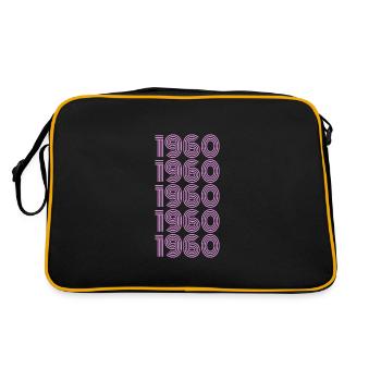 Année 1960 - Sac Retro - noir/or - Dos