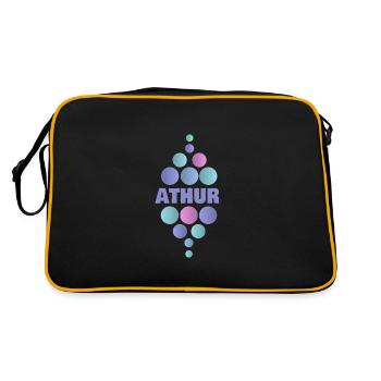 Athur comme prénom - Sac Retro - noir/or - Dos