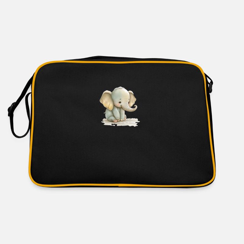 Elephant pastel drawing Retro Bag
