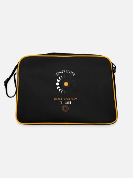 What's Better Than A Capricorn?... - Retro Bag - black/gold - Back