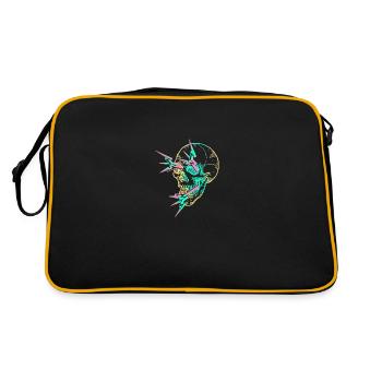 Skull Flash yellow - Sac Retro - noir/or - Dos
