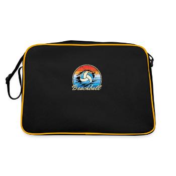 Beachball Ocean vintage ball multi color B-Day gif - Retro Bag - black/gold - Back