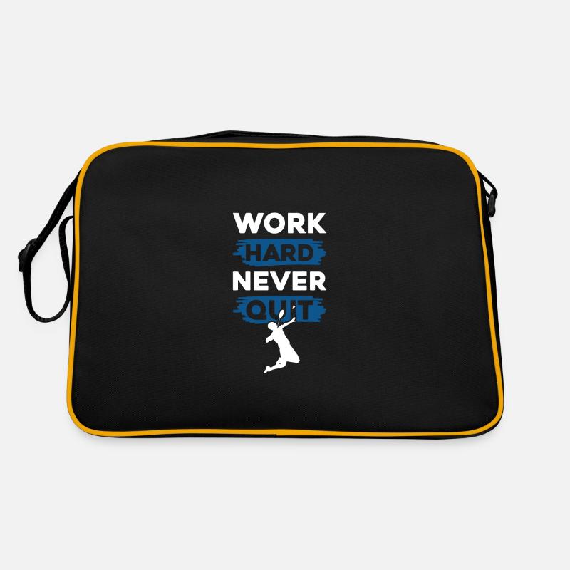 badminton work hard Retro Tasche