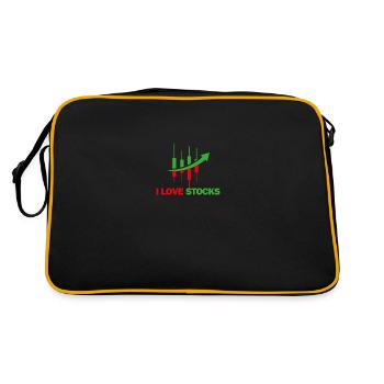 Love of stocks - Retro Bag - black/gold - Back
