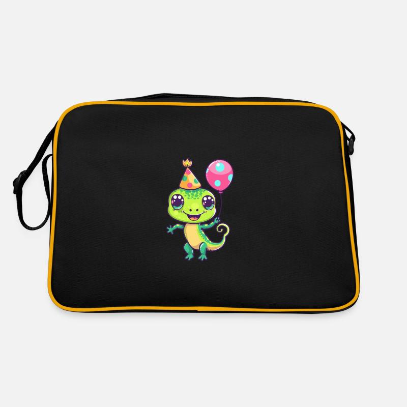 Bande dessinée d’anniversaire de lézard Sac Retro