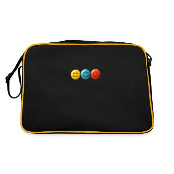 happy t shirts - Sac Retro - noir/or - Dos