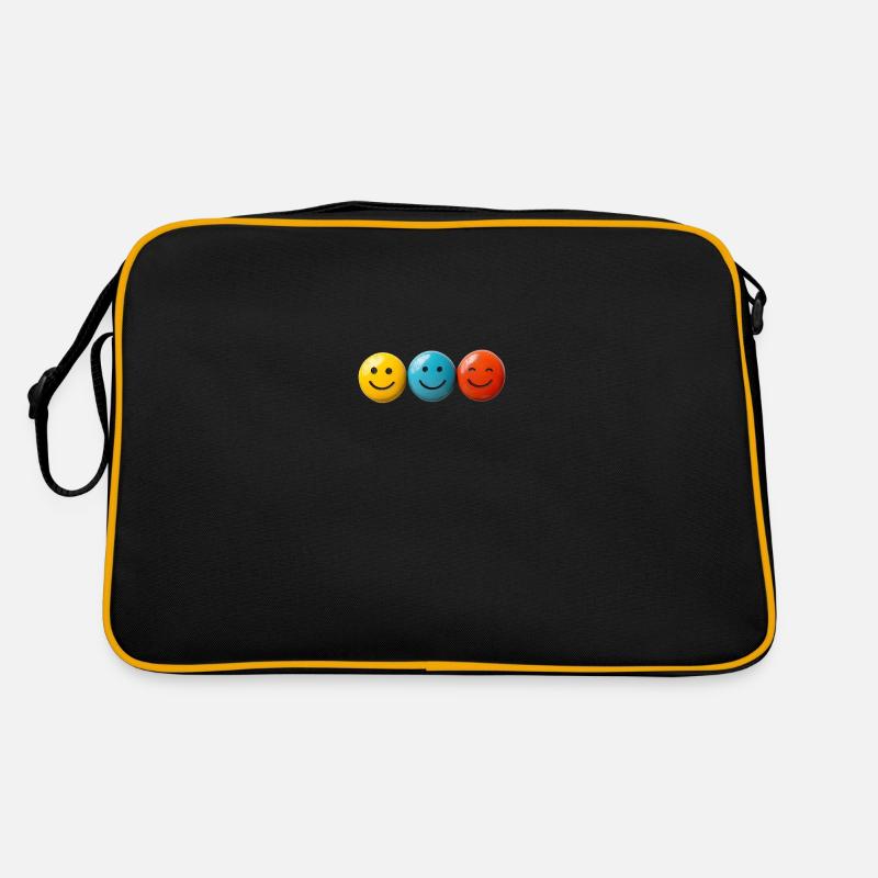 happy t shirts - Sac Retro - noir/or