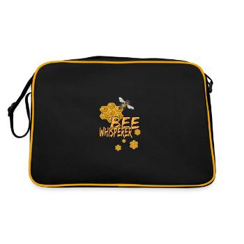 Apériteur miel abeille abeille abeille abeille guêpe cadeau - Sac Retro - noir/or - Dos