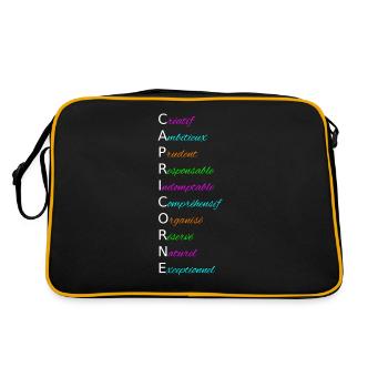 CAPRICORNE Créatif Ambitieux Prudent Responsable - Sac Retro - noir/or - Dos