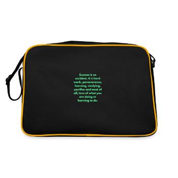 Success Is No Accident It Is Hard Work - Retro Bag - black/gold - Back