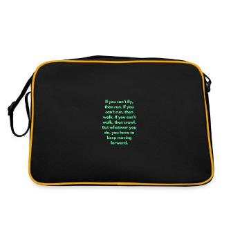 If You Can't Fly Then Run If You Can't Run Then - Retro Bag - black/gold - Back