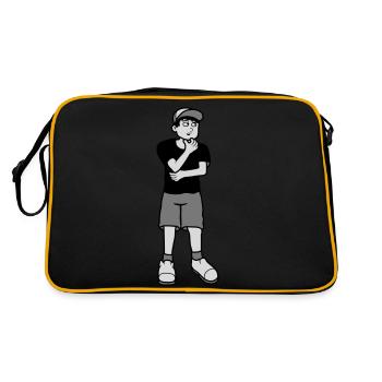 Le garçon envisage la pose - Sac Retro - noir/or - Dos
