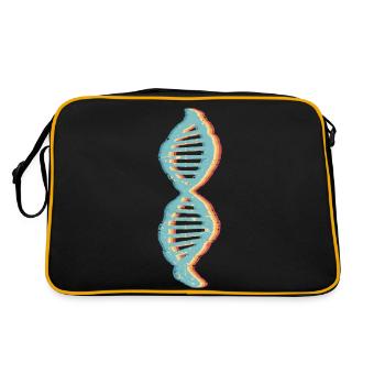 Science Biology retro DNA Genetics Motif 2 - Retro Bag - black/gold - Back