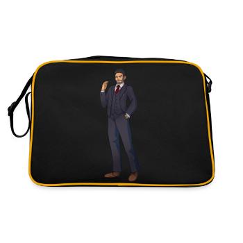 Richard - Retro Tasche - Schwarz/Gold - Hinten