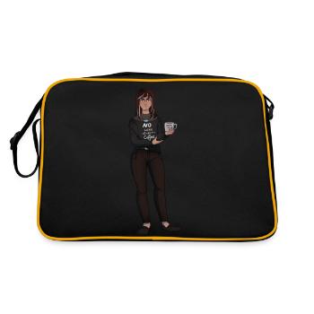Manuela Haarig, Empathin und Vertrauenslehrerin - Retro Tasche - Schwarz/Gold - Hinten