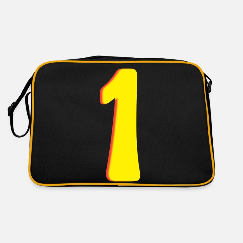 Nummer Eins Gelb - One - Einser Retro Tasche