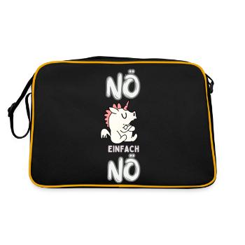 "Nope, just nope" - Retro Bag - black/gold - Back