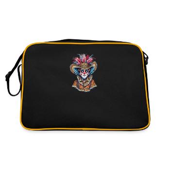 Dia de los Muertos - Retro Tasche - Schwarz/Gold - Hinten