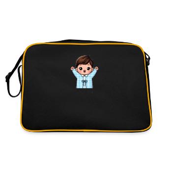 IT S A BOY - Retro Tasche - Schwarz/Gold - Hinten