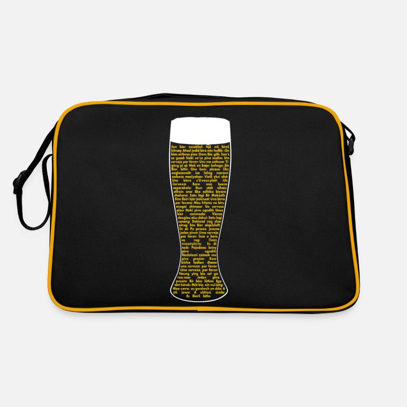 51 Sprachen Ein Bier bitte! für Reisende mit Durst Retro Tasche