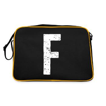 Lettre F - Sac Retro - noir/or - Dos