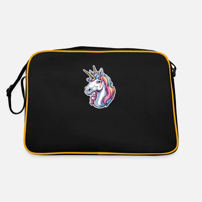 Merveille de licorne colorée Sac Retro